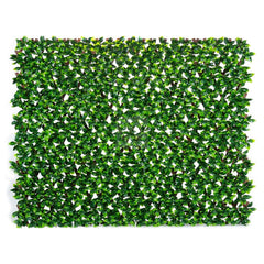 Expandable Faux Green Ligustrum Ficus Trellis Privacy Fence (Variable Size) UV Resistant